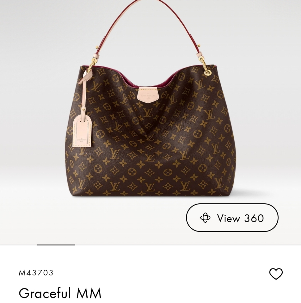 Louis Vuitton Monogram Graceful MM Bag- peony interior